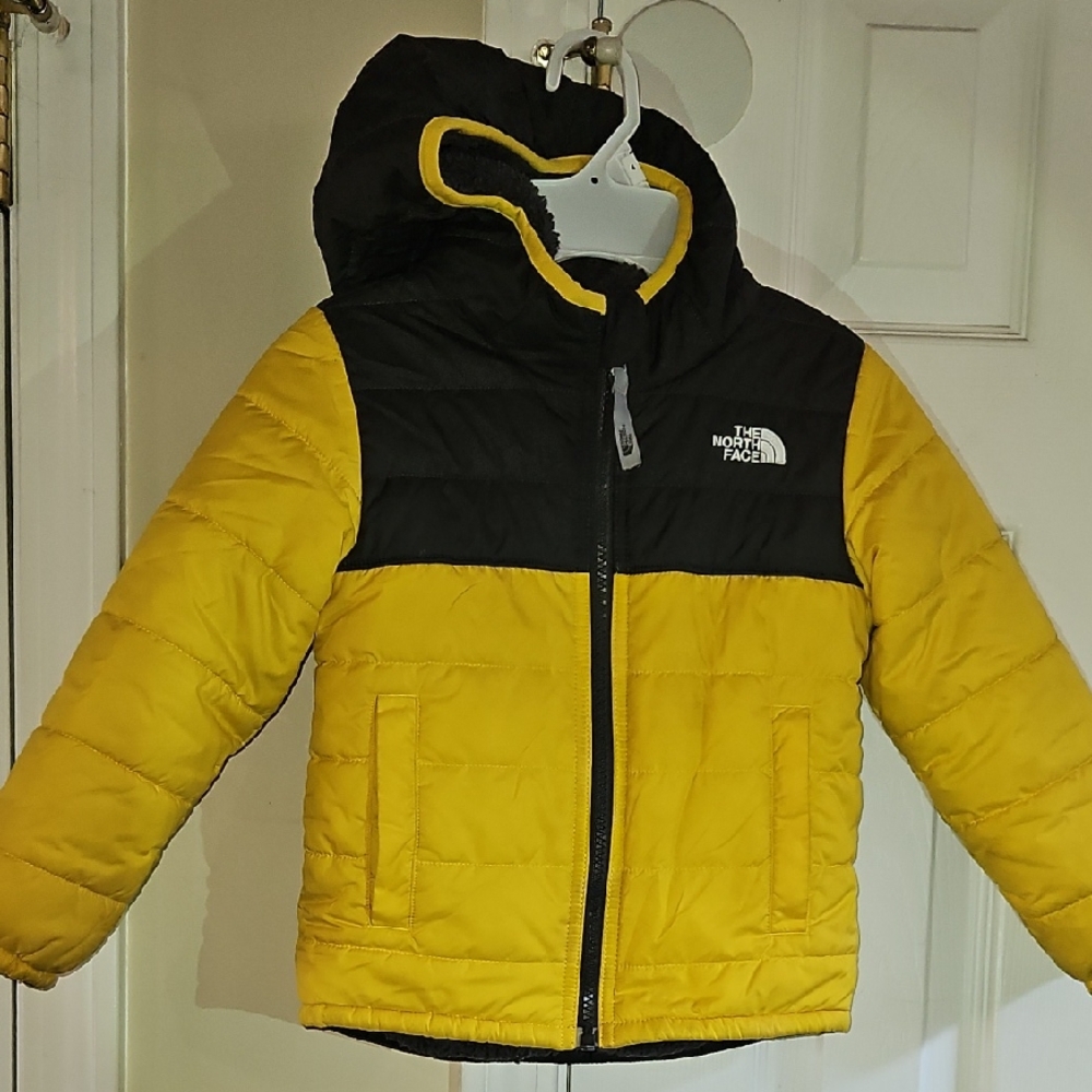 The North Face Black and Yellow Puffer Jacket
